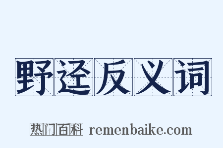 野迳反义词是什么意思的图片